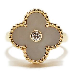 Van Cleef Vintage Alhambra Ring Mother Of Pearl 750yg Vcara41100